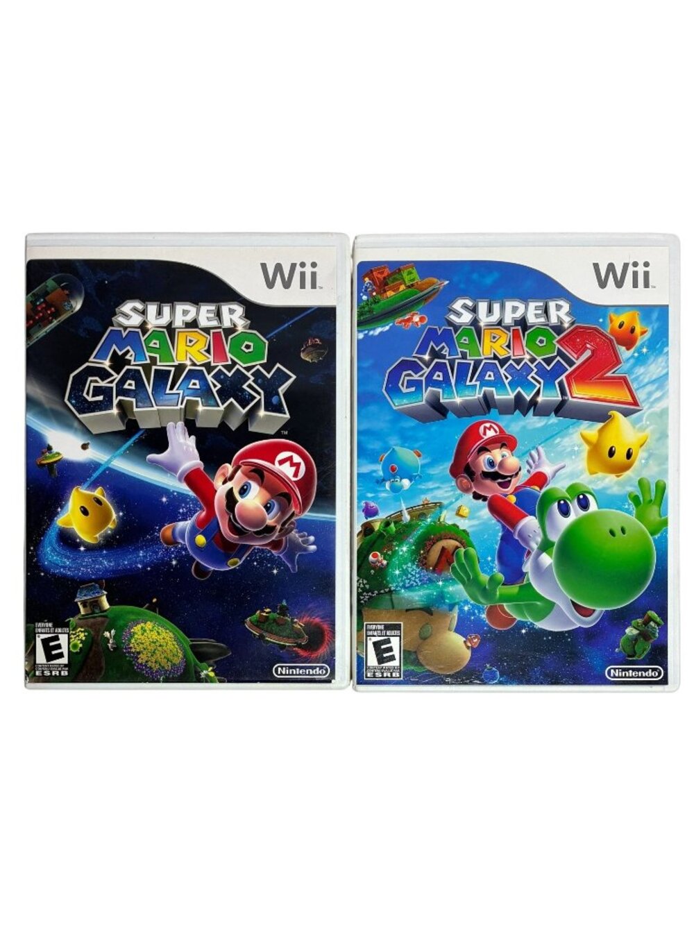 Super Mario Galaxy 1 and 2 Nintendo Complete CIB Tested Working Game Case Manual